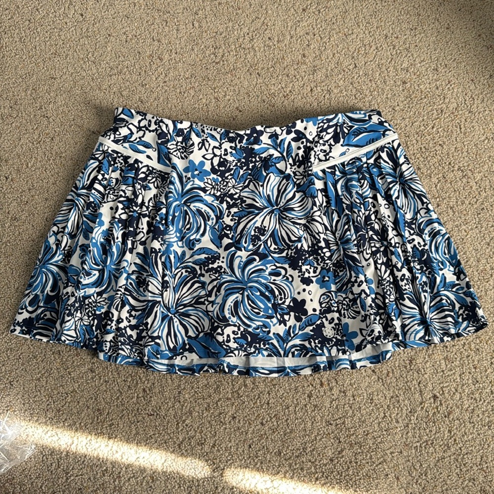 Lilly Pulitzer Luxletic XL Bacio Skort in Low Tide Navy